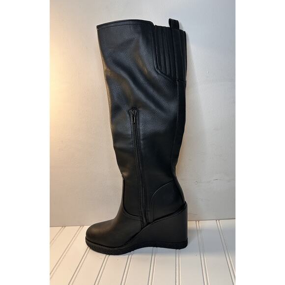 Zodiac Iggy Wedge Tall Boots Black Women's Size 7 NEW IN BOX - Picture 14 of 16